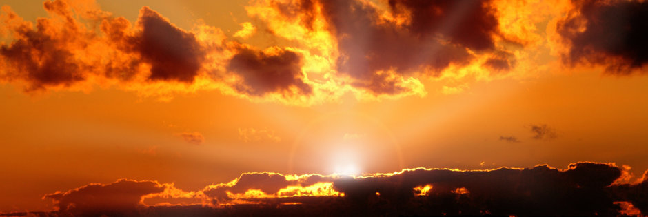 orange sunset with clouds